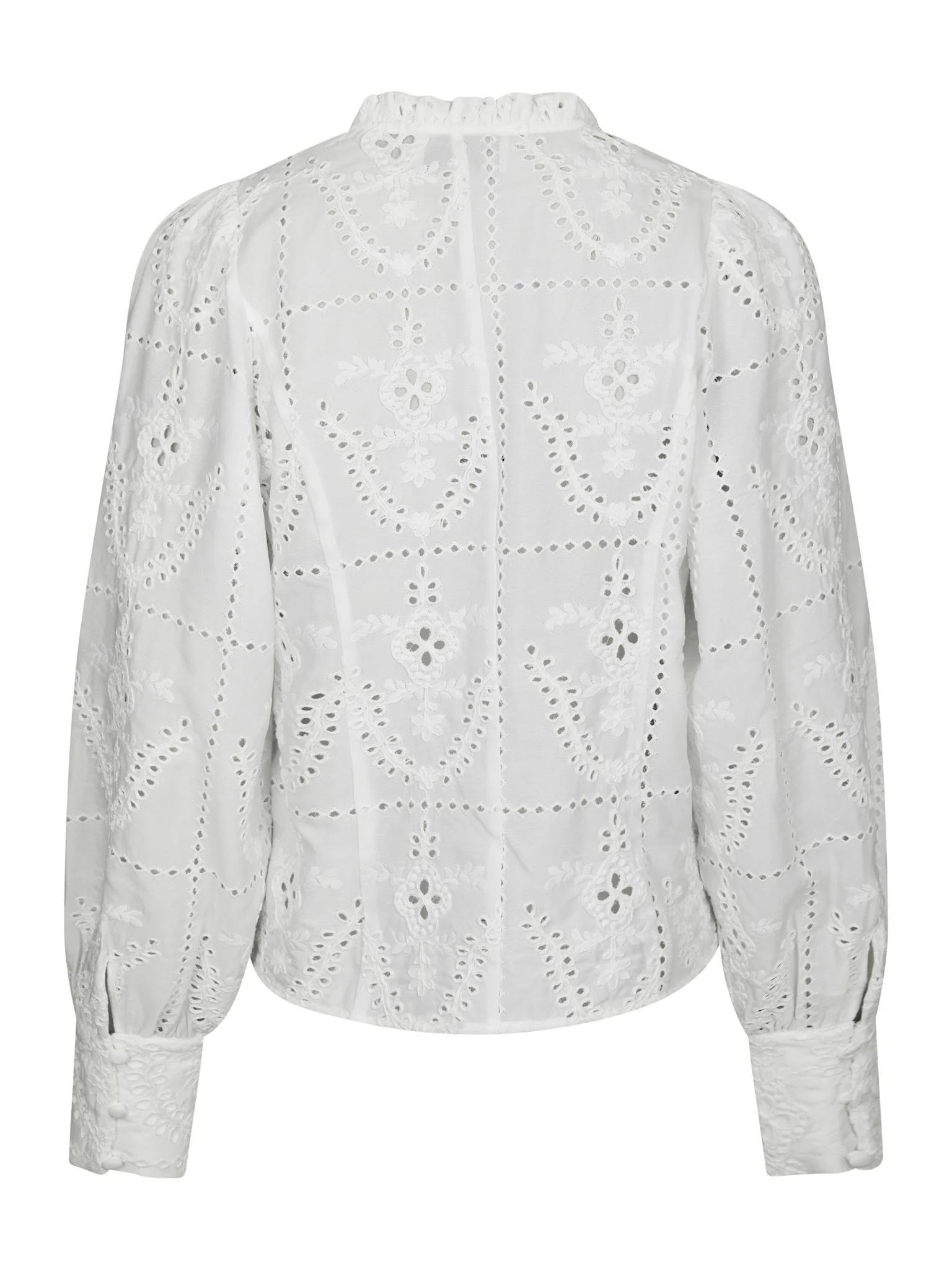 Neo Noir Gilda Embroidery Blouse White - Image 9