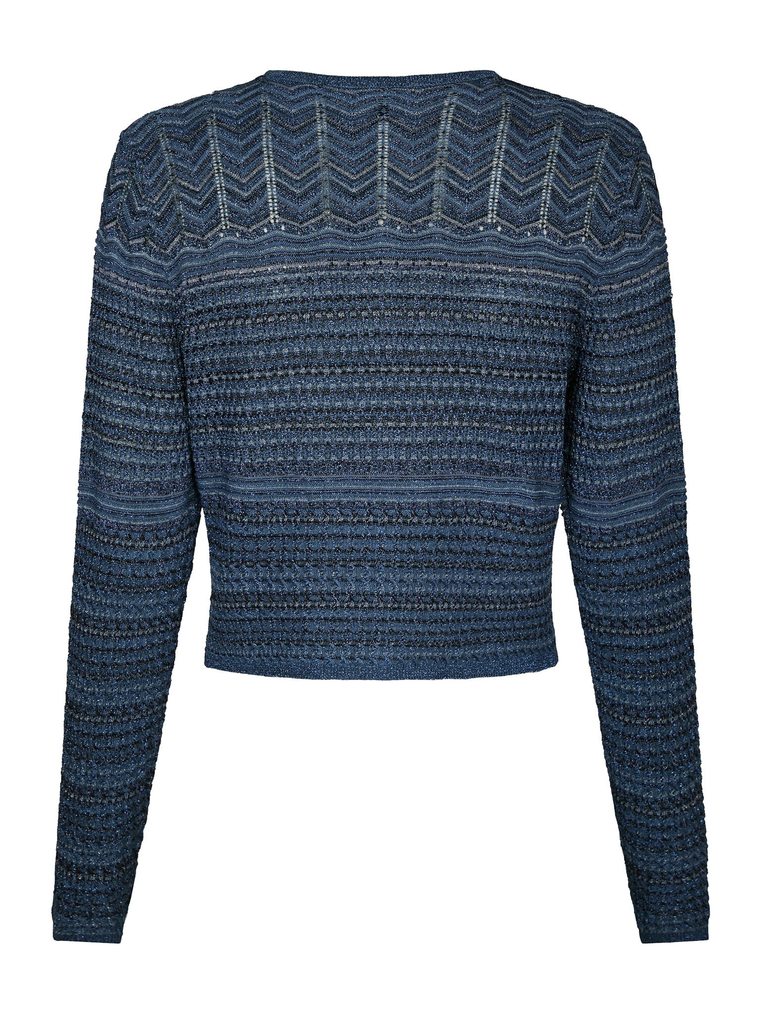 Neo Noir Gini Chevron Knit Cardigan Navy - Image 10