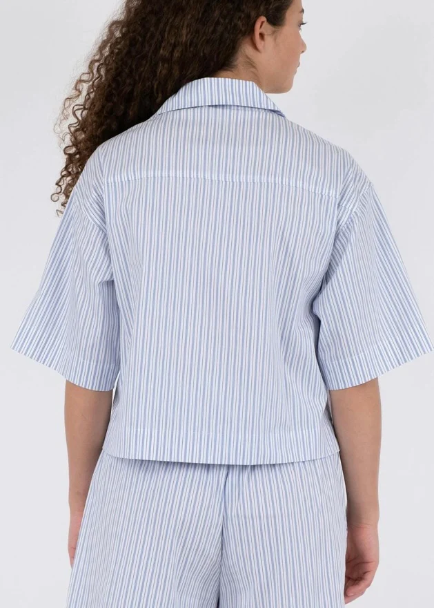 Neo Noir Ginna Stripe Shirt light blue - Image 4