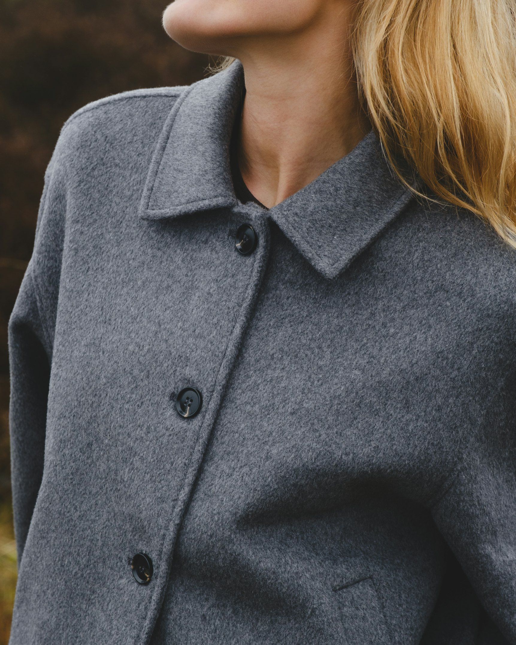 Neo Noir Hamra Wool Jacket Grey Melange - Image 2