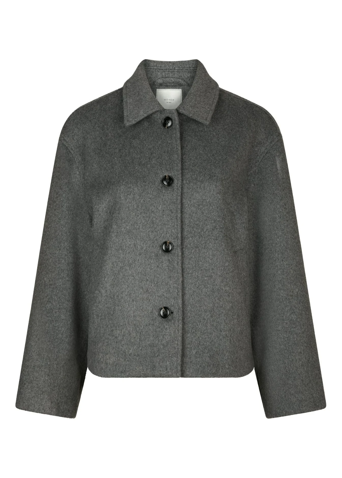Neo Noir Hamra Wool Jacket Grey Melange - Image 4
