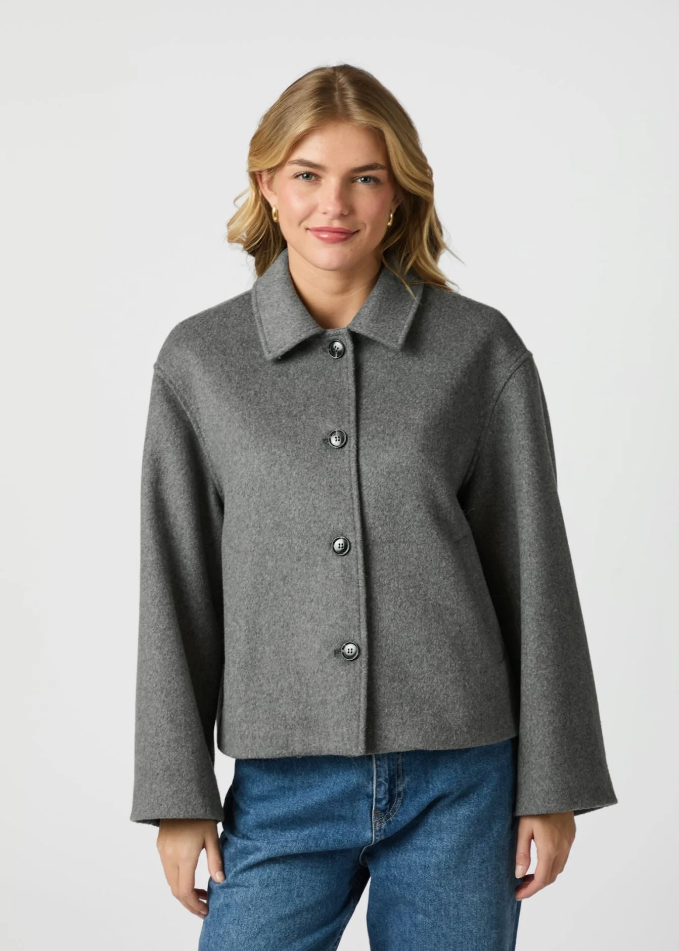 Neo Noir Hamra Wool Jacket Grey Melange - Image 5