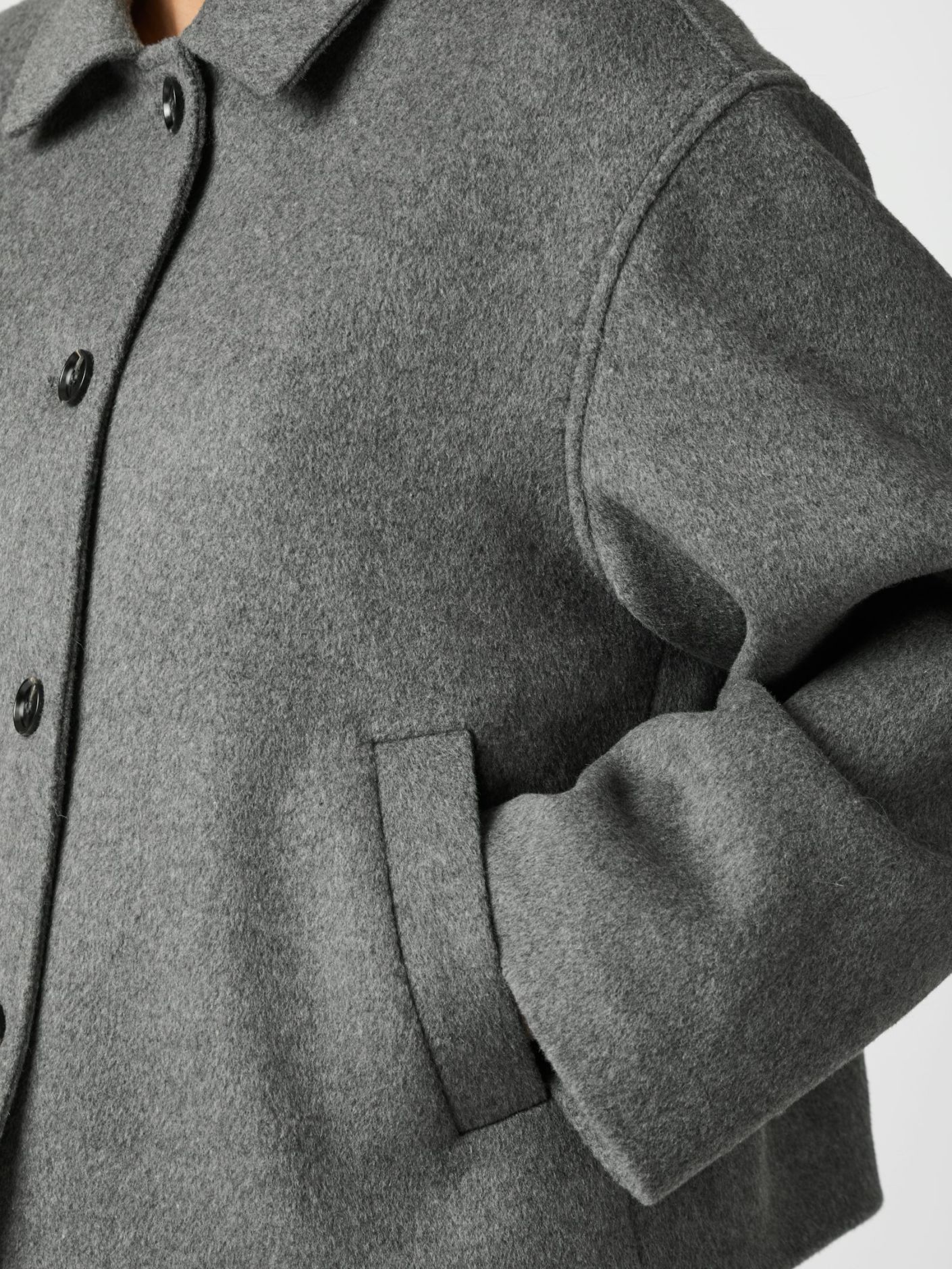 Neo Noir Hamra Wool Jacket Grey Melange - Image 8