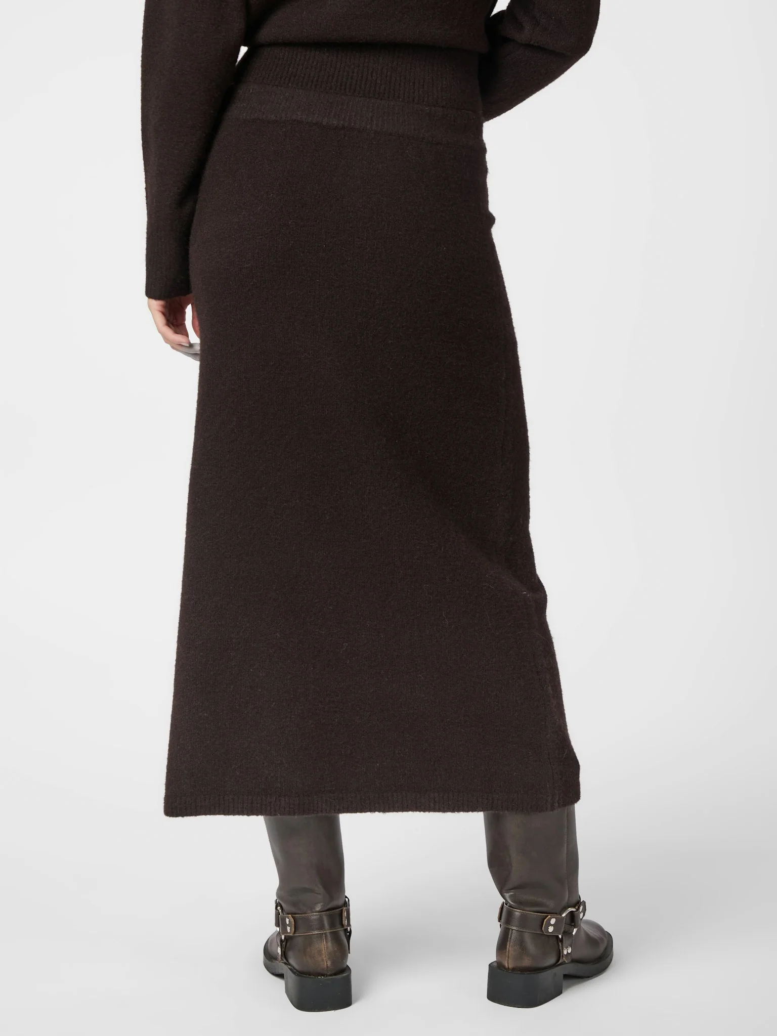 Neo Noir Hynne Knit Skirt Dark Brown - Image 6