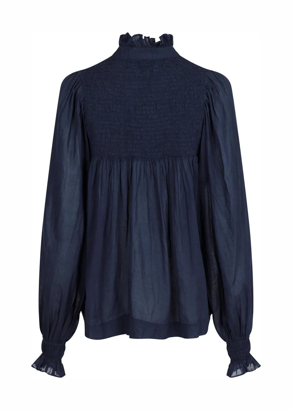 Neo Noir Jill S Voile Blouse Navy - Image 4