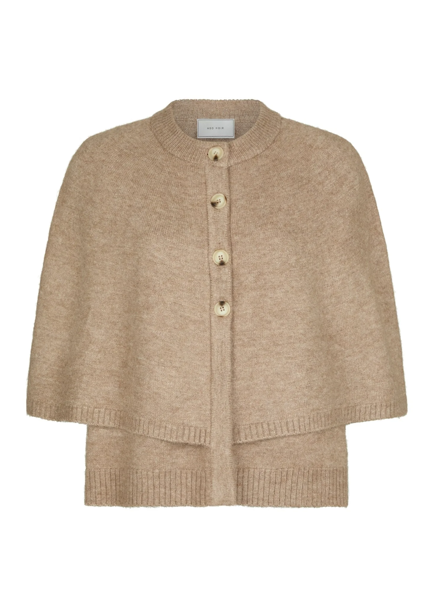 Neo Noir Josei Double Knit Cape Beige Melange - Image 5