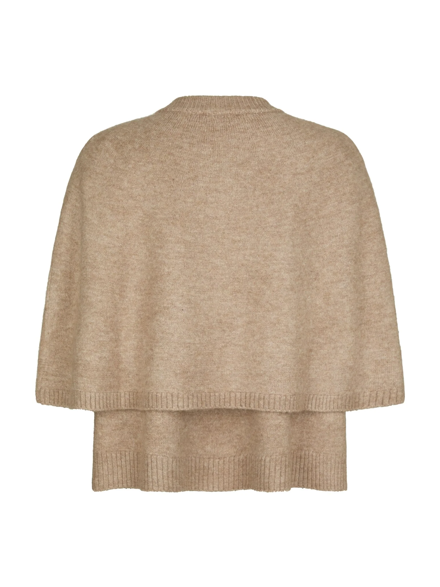 Neo Noir Josei Double Knit Cape Beige Melange - Image 8