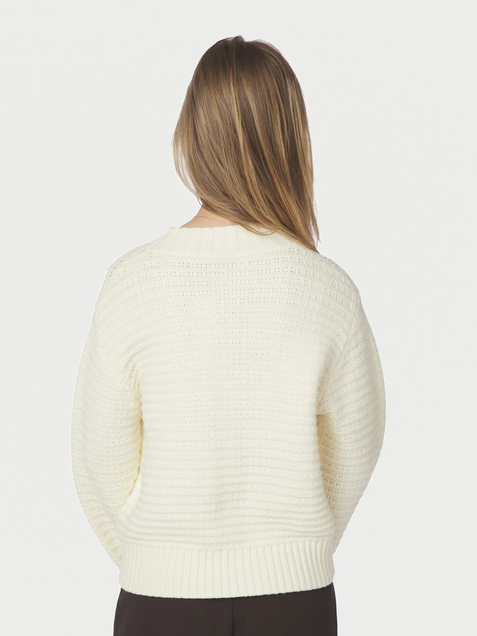 Neo Noir Kamilli Knit Cardigan Creme - Image 8