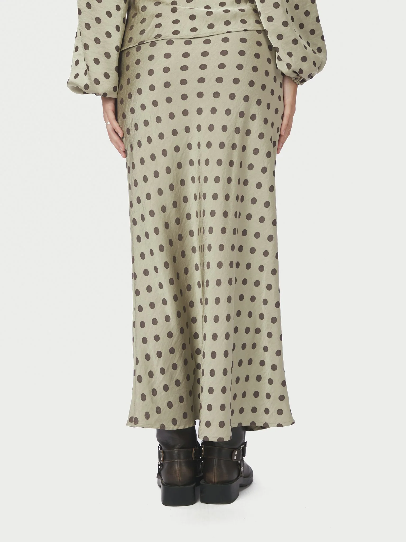Neo Noir Lola Dotted Skirt Pistachio - Image 5