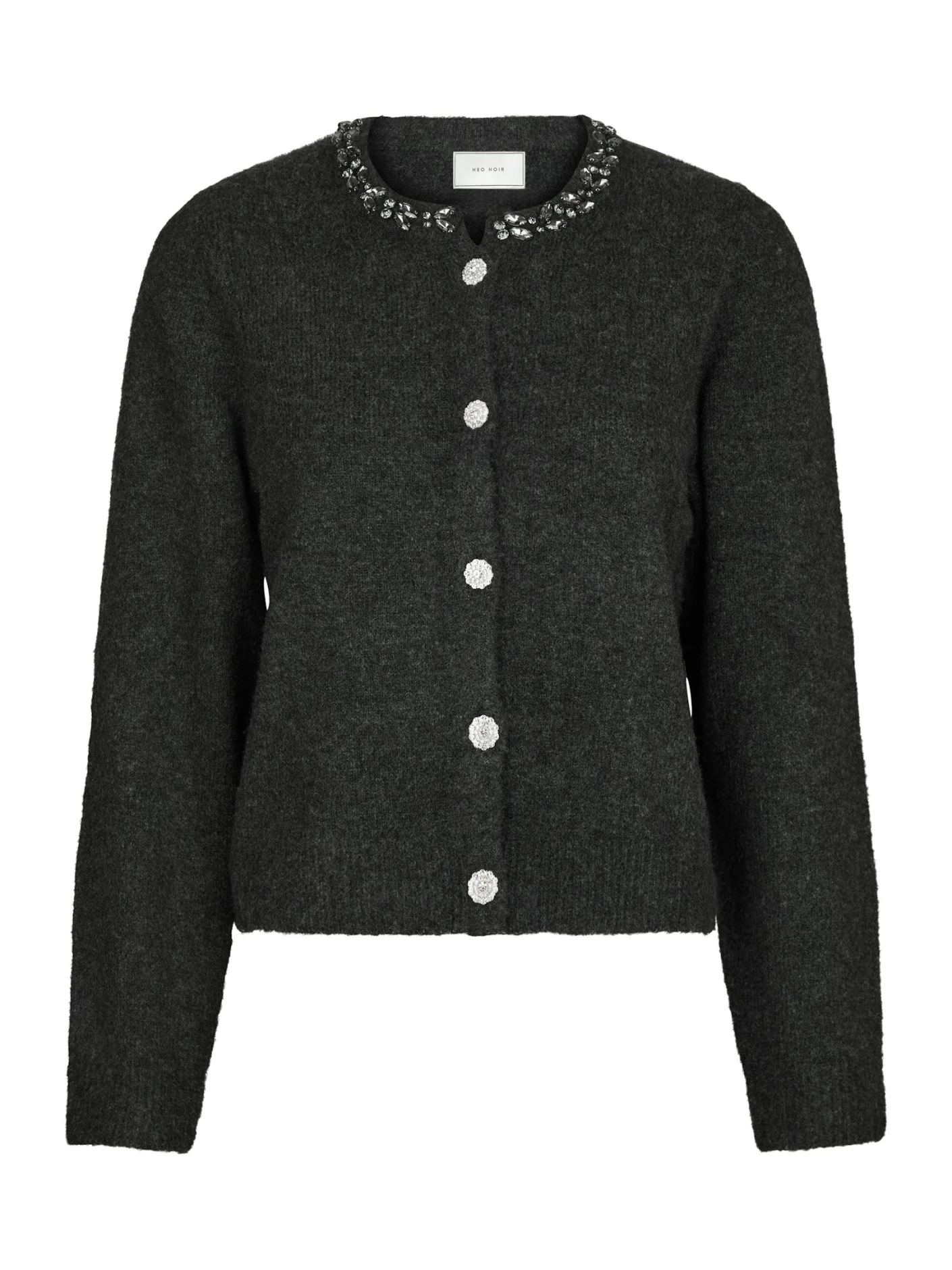 Neo Noir Marie Stone cardigan Antracit grey - Image 4