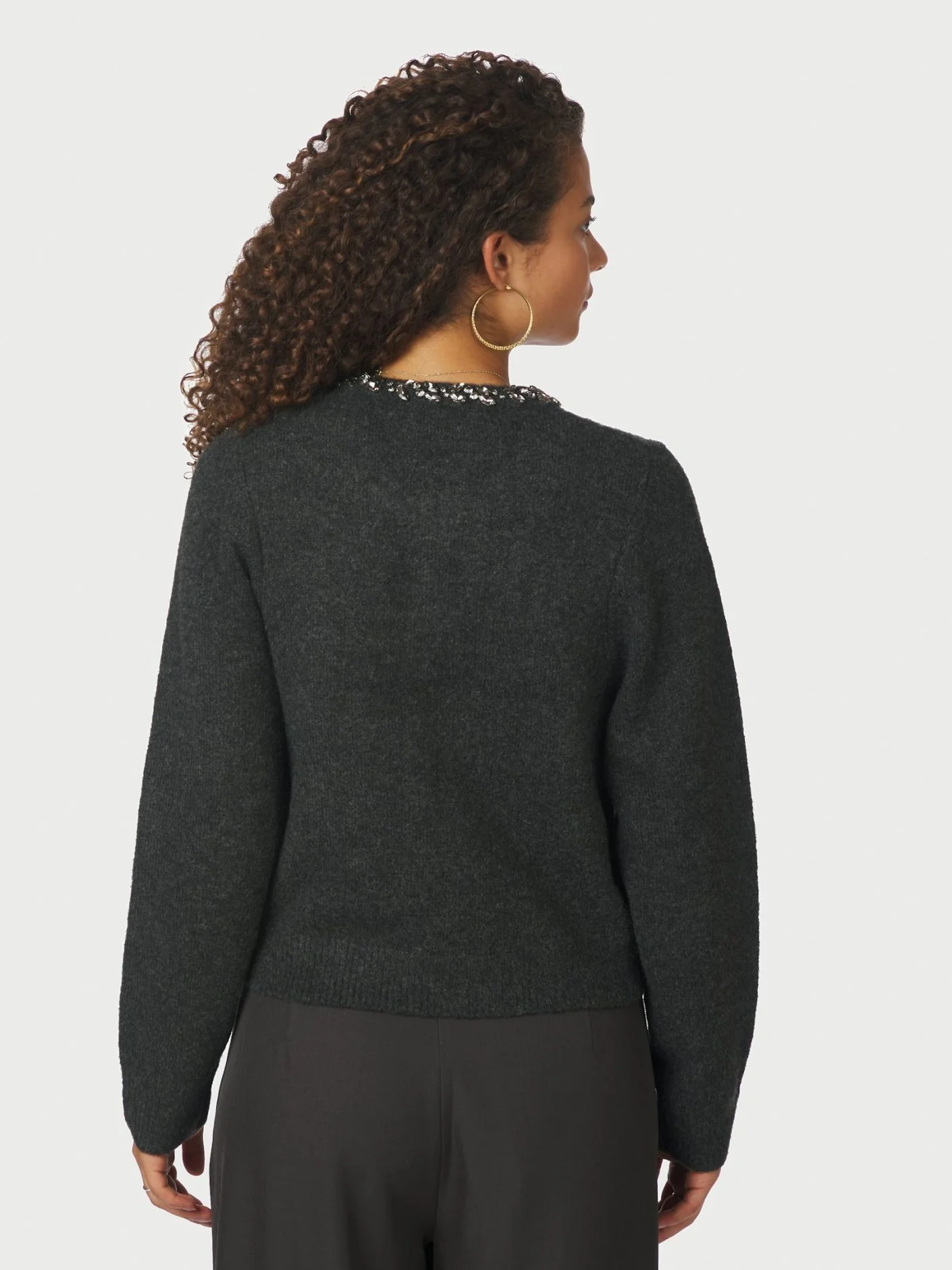 Neo Noir Marie Stone cardigan Antracit grey - Image 5