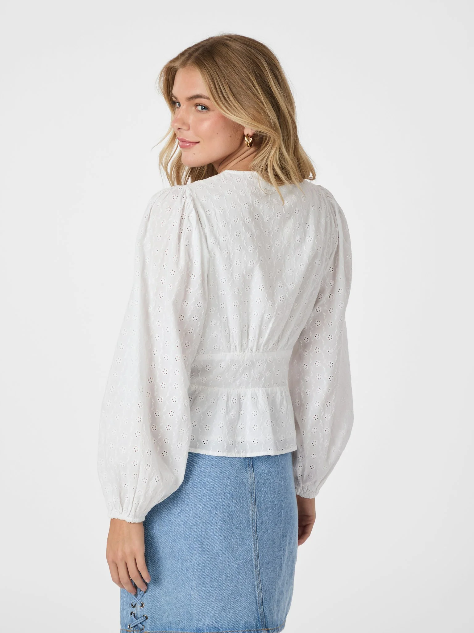 Neo Noir Neroni Embroidery Blouse White - Image 4