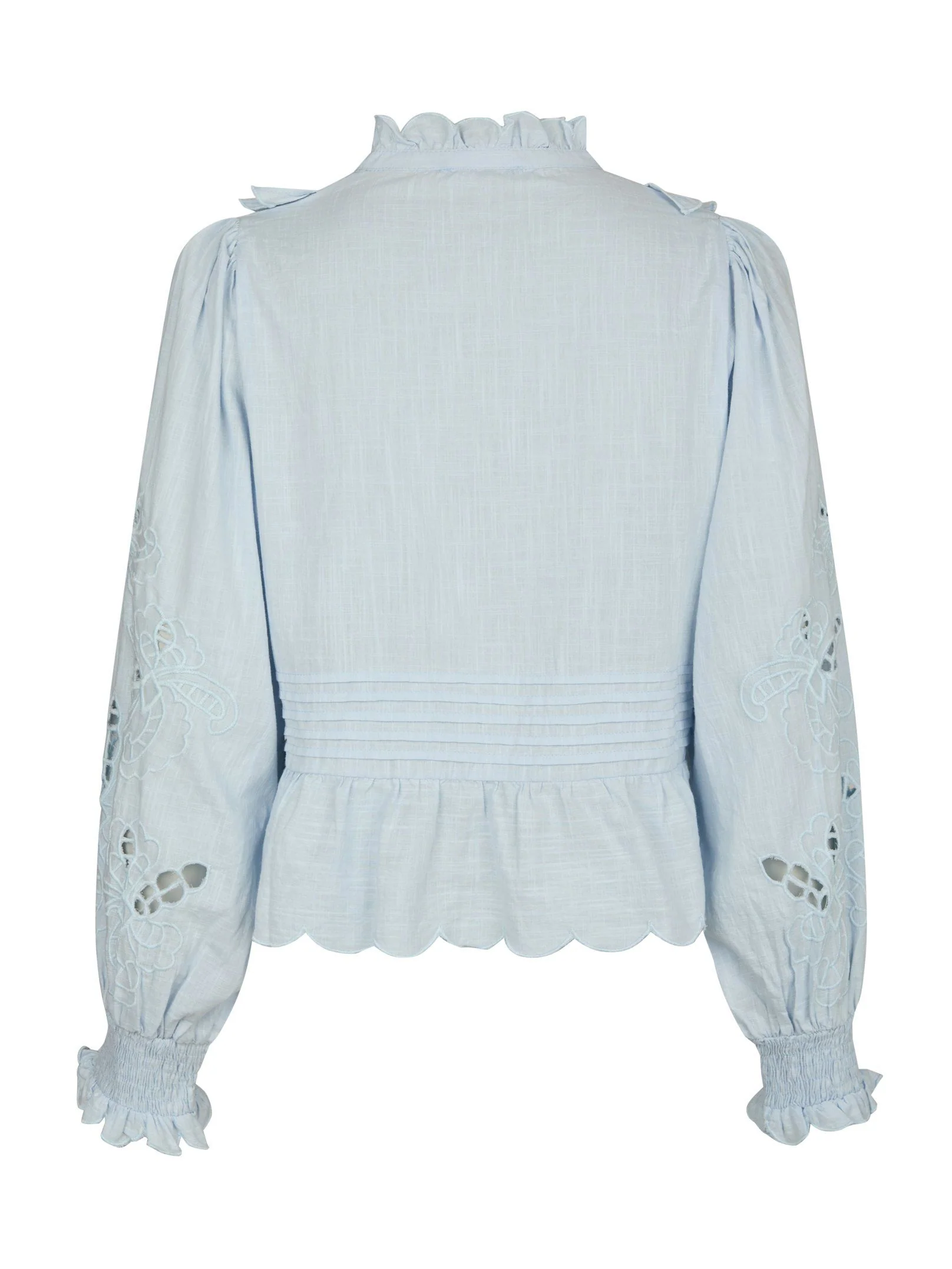 Pre-order uge 19. Neo Noir Petrine Embroidery Blouse Light blue - Image 4