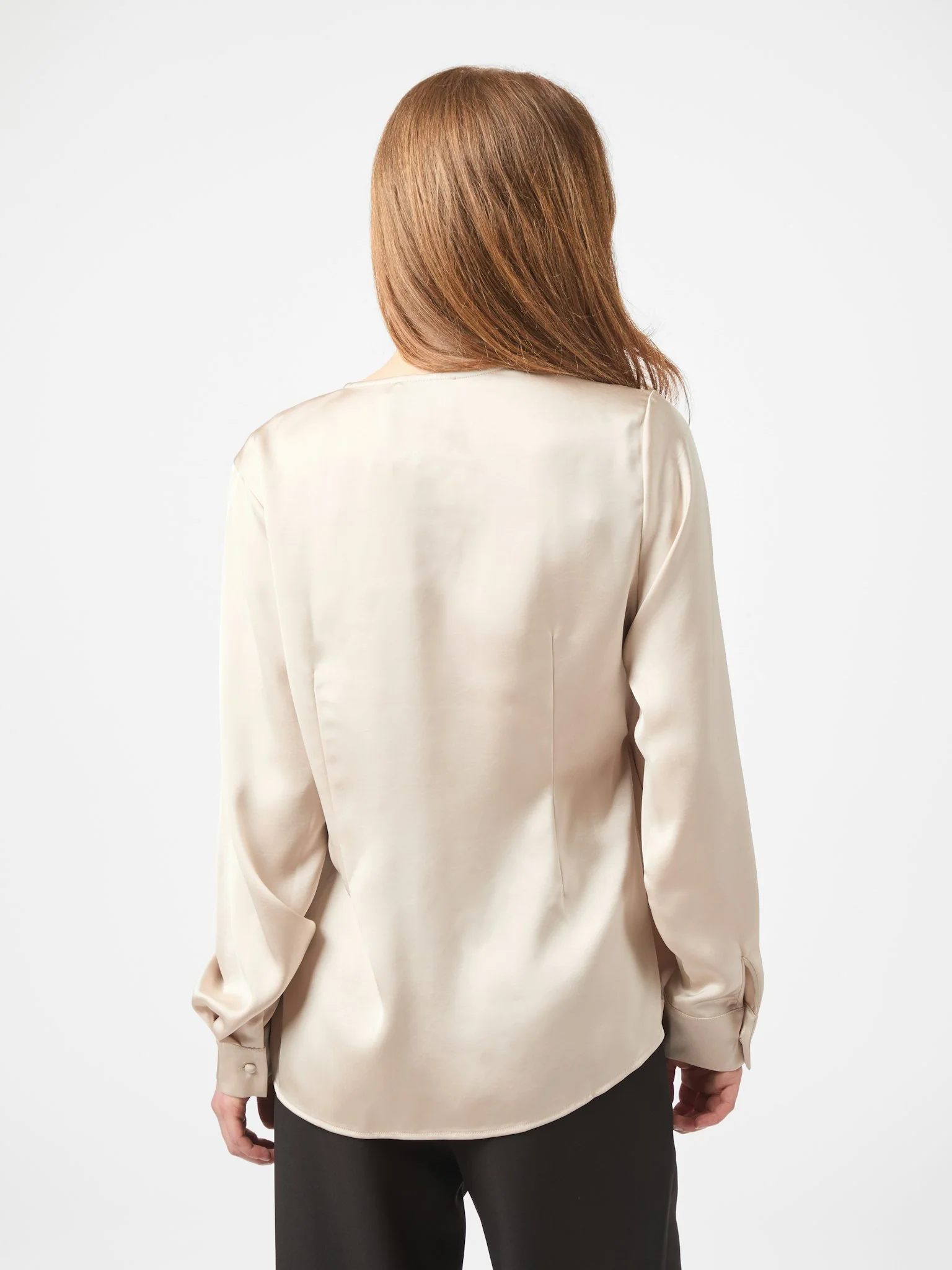 Neo Noir Petris Heavy Sateen Blouse Champagne - Image 9