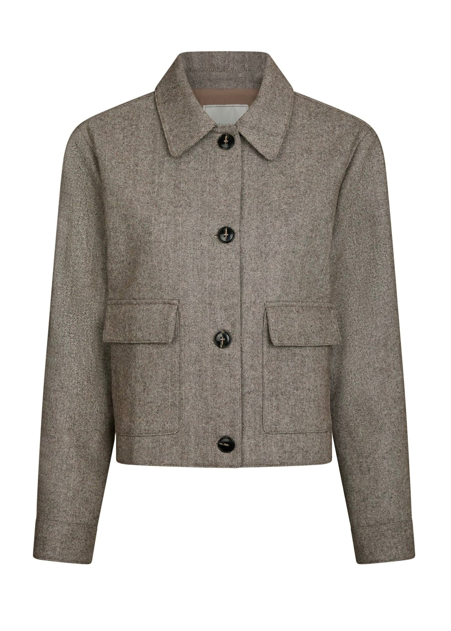 Neo Noir Romana Herringbone Jacket dusty brown - Image 3