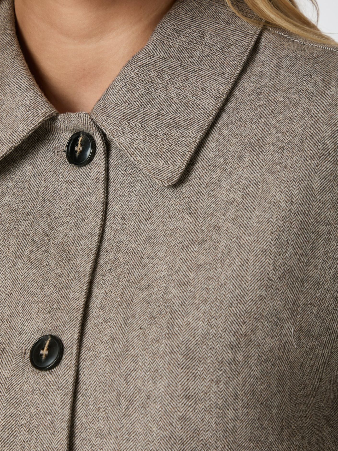 Neo Noir Romana Herringbone Jacket dusty brown - Image 6