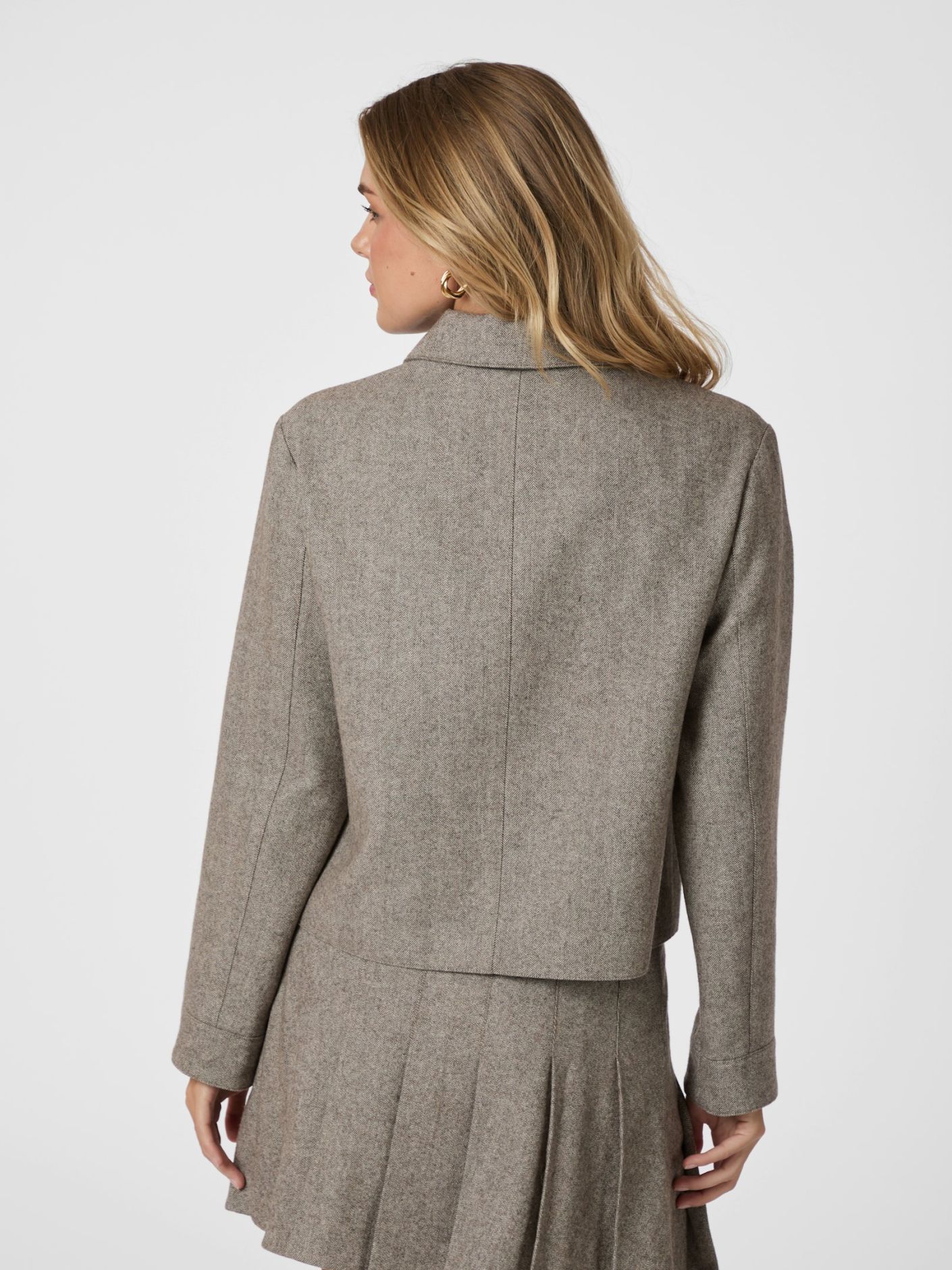 Neo Noir Romana Herringbone Jacket dusty brown - Image 7