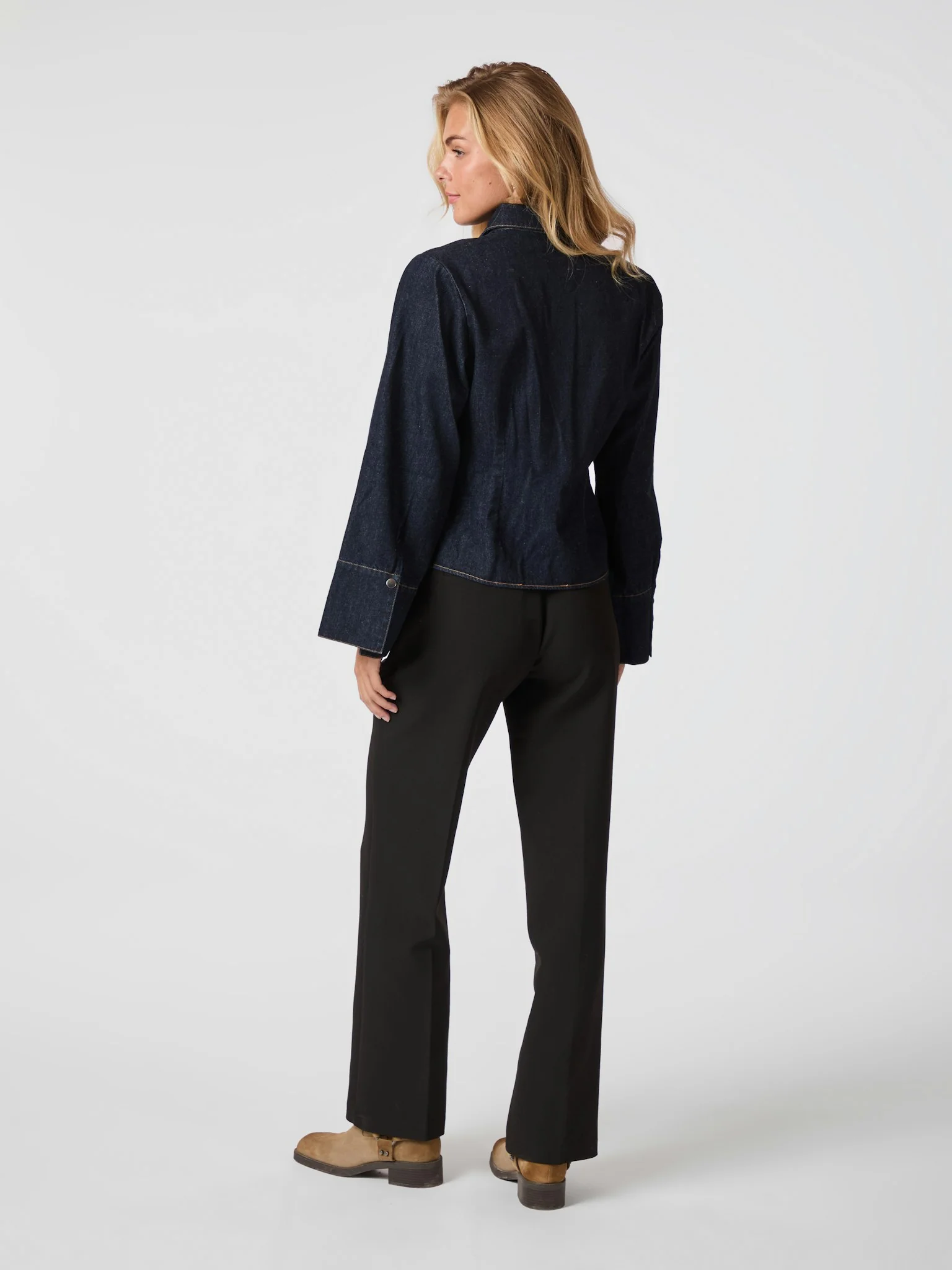 Neo Noir Rosa Denim Shirt Dark Blue - Image 3