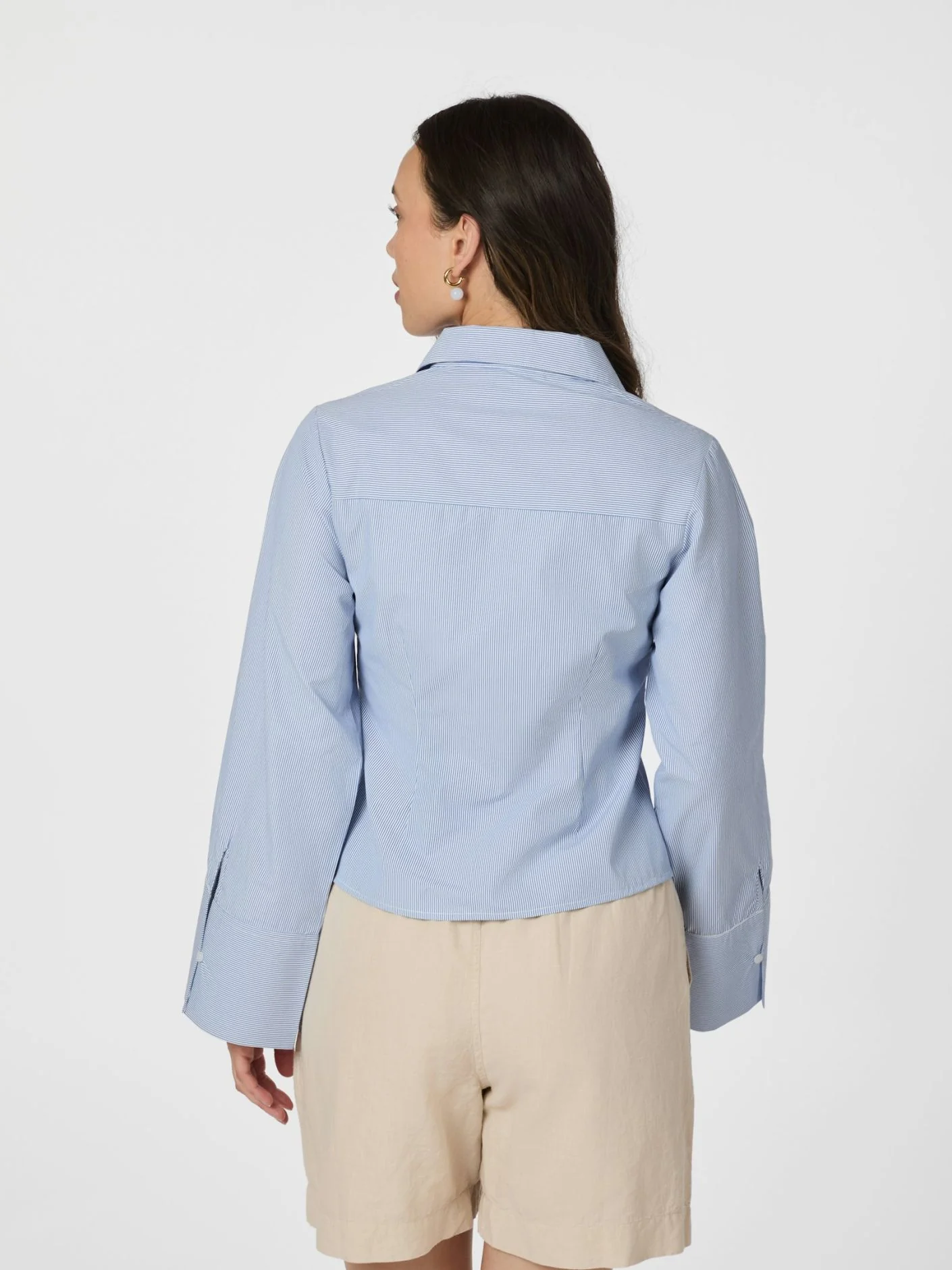 Neo Noir Rosa Mini Stripe Shirt blue - Image 4