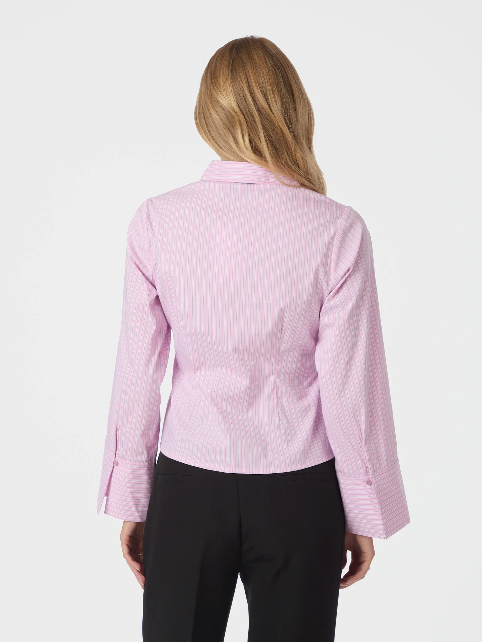 Pre-order uge 19. Neo Noir Rosa Shadow Stripe Shirt Light Pink - Image 3