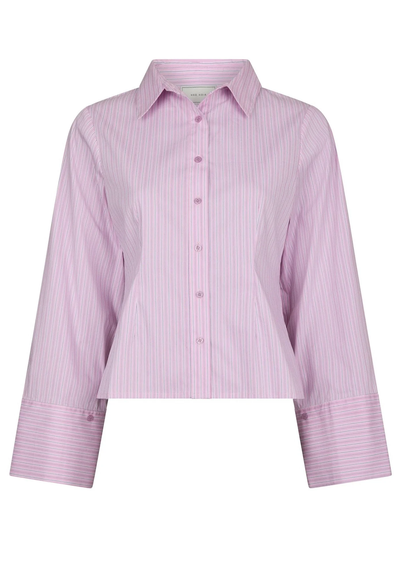 Pre-order uge 19. Neo Noir Rosa Shadow Stripe Shirt Light Pink - Image 8