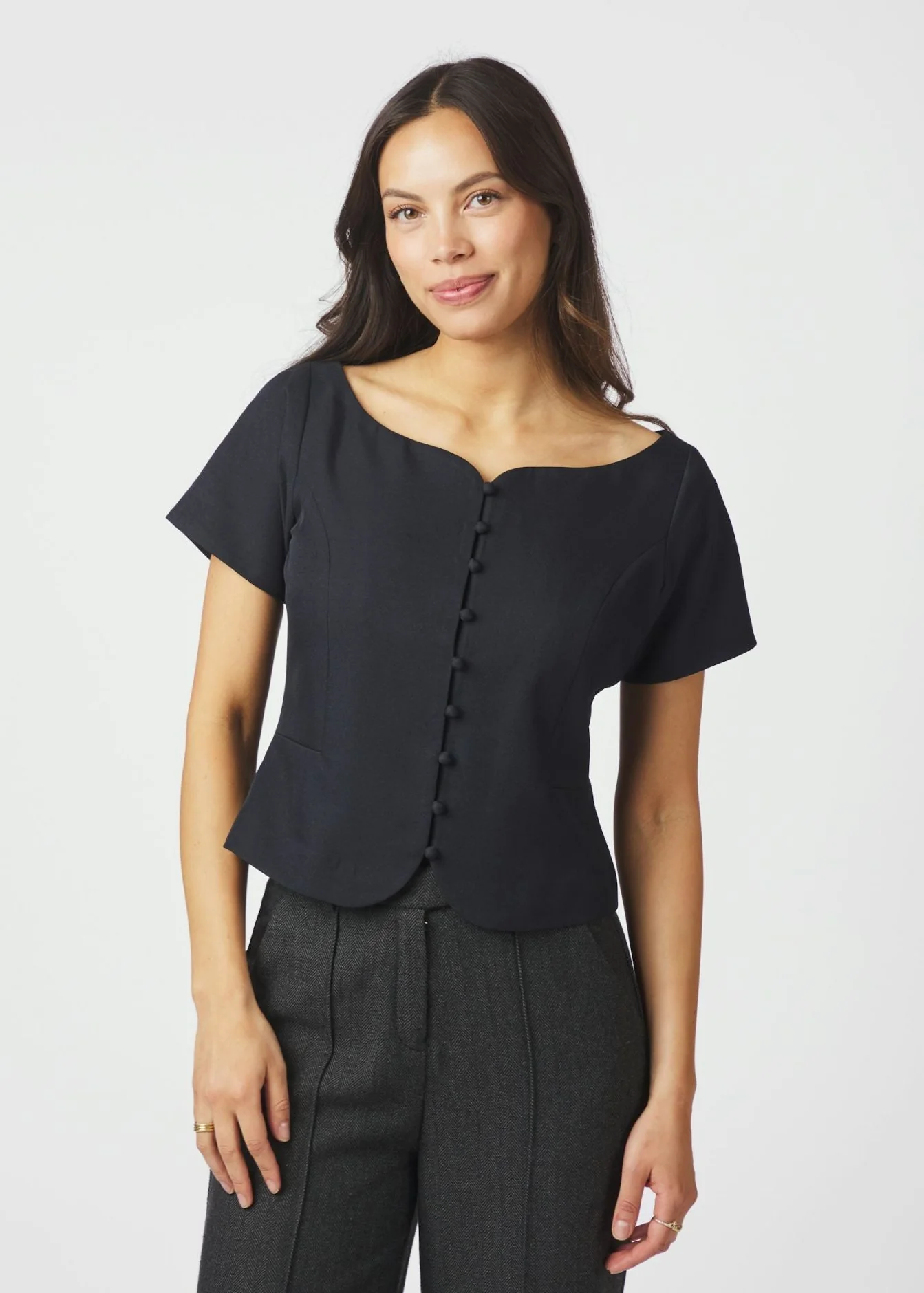 Neo Noir Tango Structure Top dark navy - Image 2