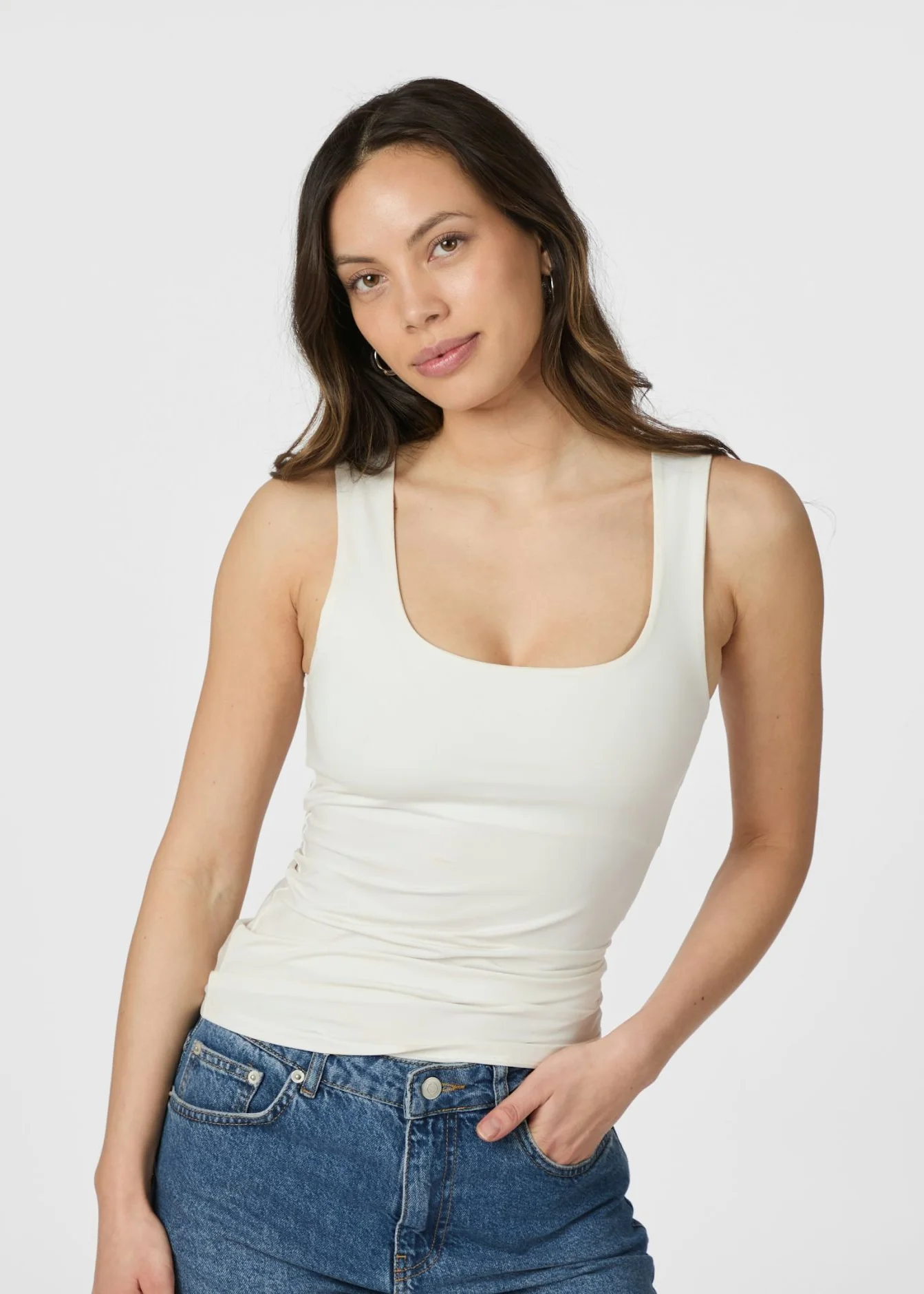 Neo Noir Sophia Jersey Top Off White - Image 2