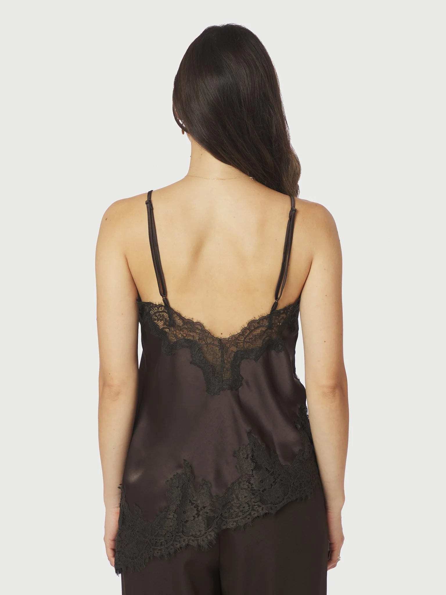 Neo Noir Viole Lace Top Dark Brown - Image 2