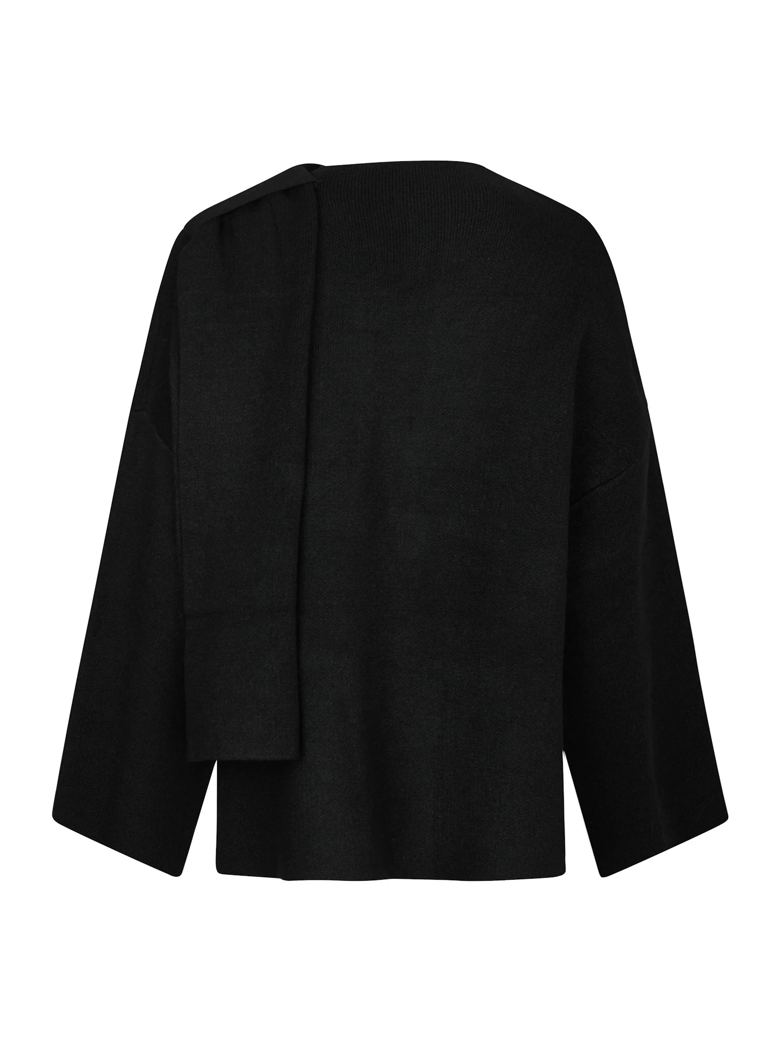 Neo Noir Wals Knit Scarf Blouse Black - Image 6