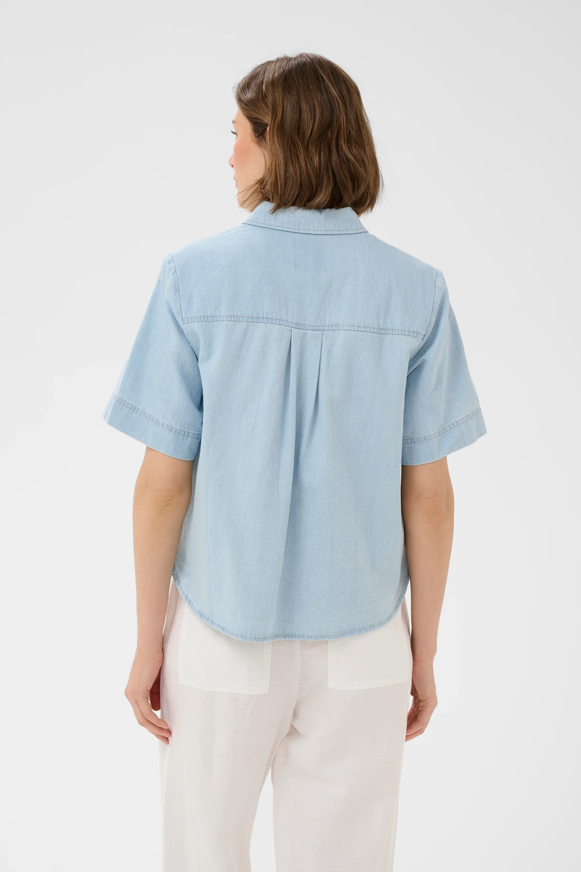 Part Two NiclaPW Shirt Whiteish Blue Denim - Image 6