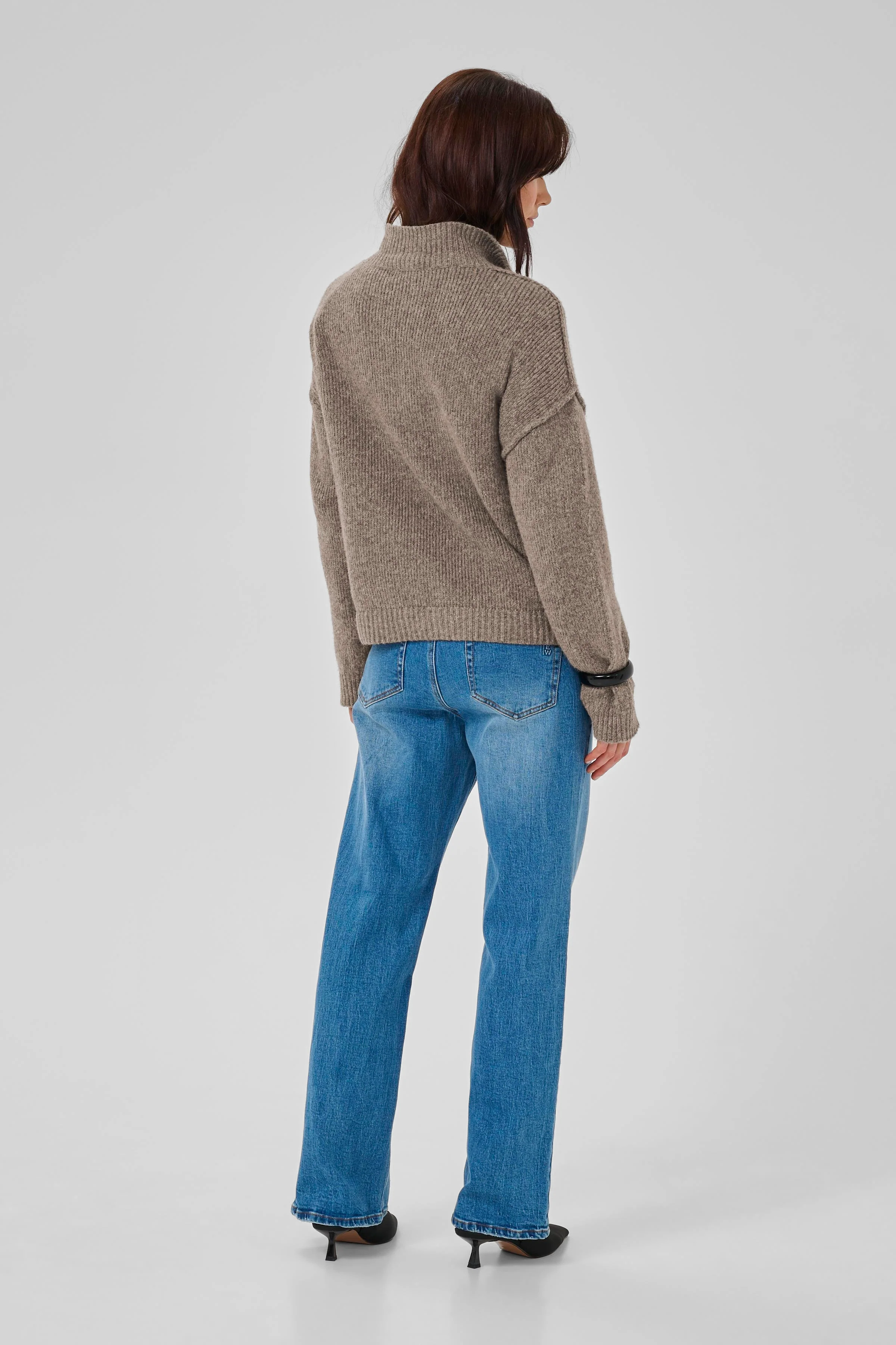 My Essential Wardrobe PalomaMW Polo Pullover Brown melange - Image 5