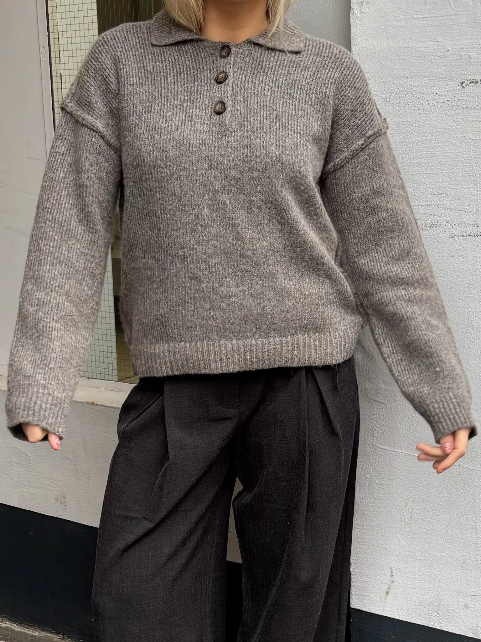 My Essential Wardrobe PalomaMW Polo Pullover Brown melange - Image 8