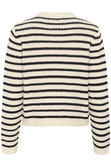 Part Two ElmiePW Cardigan Navy off-white stripe - Image 9