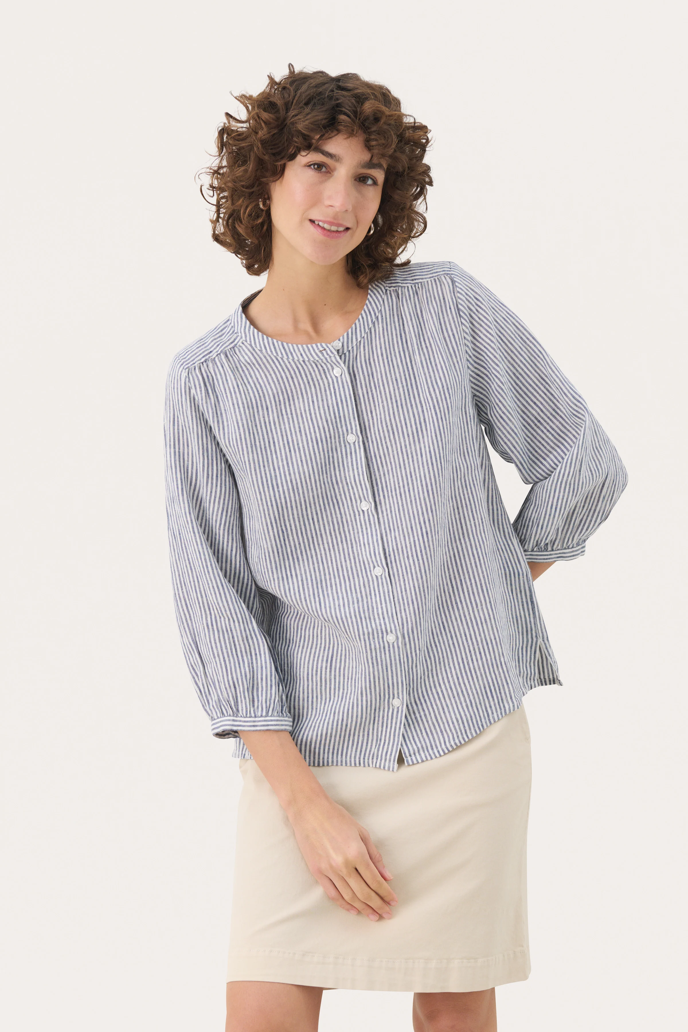 Part Two PersillesPW Shirt Oceana Stripe Blue - Image 2