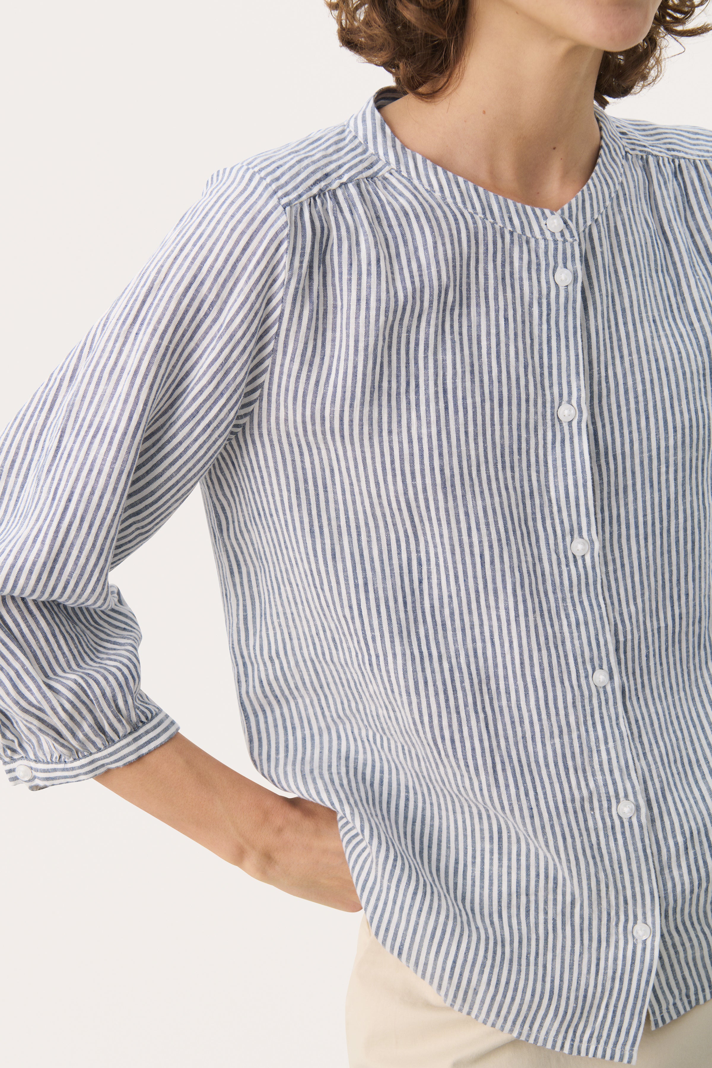 Part Two PersillesPW Shirt Oceana Stripe Blue - Image 3