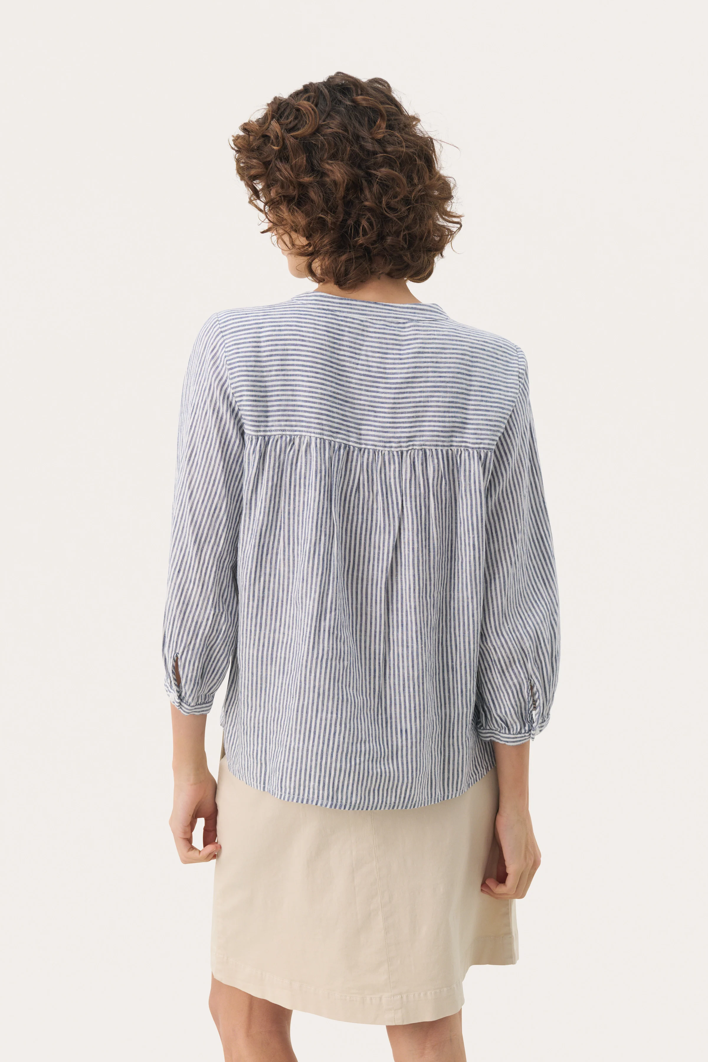 Part Two PersillesPW Shirt Oceana Stripe Blue - Image 4
