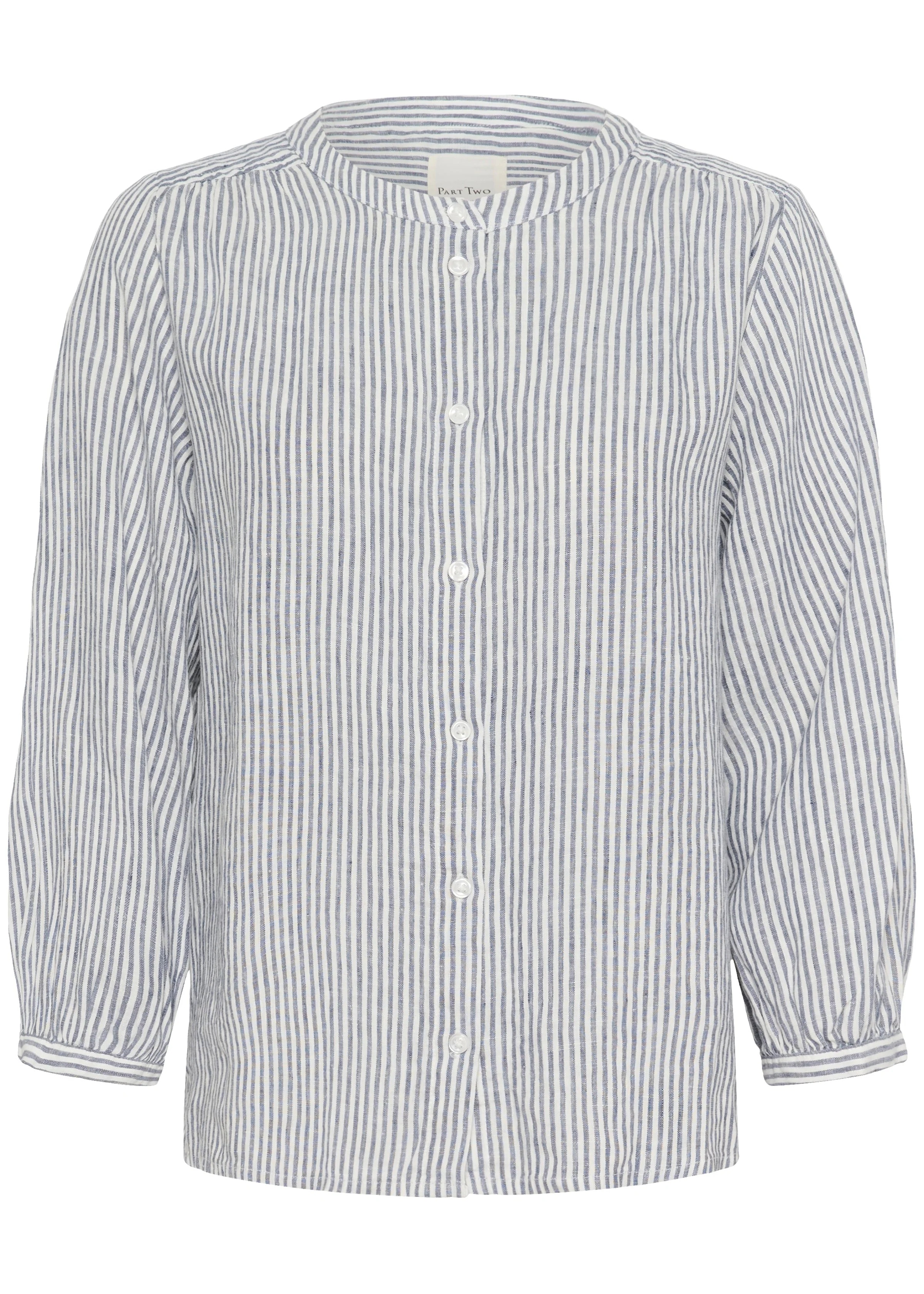 Part Two PersillesPW Shirt Oceana Stripe Blue - Image 5