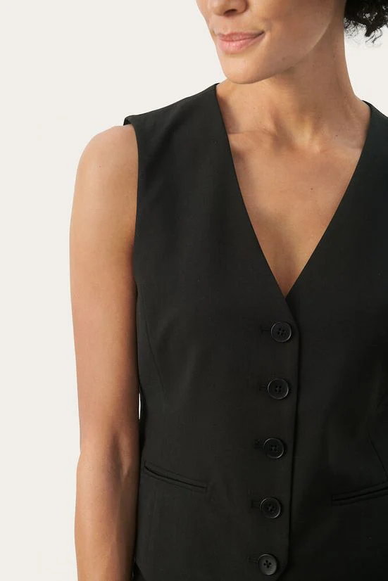 Part Two Rikke vest Black - Image 5