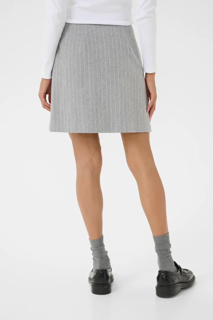 Part Two SissaPW Skirt Medium Grey Pinstripe - Image 2