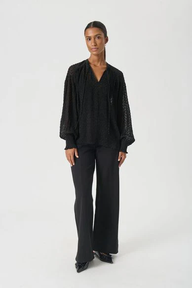 Part Two UllisPW Blouse black dot - Image 2