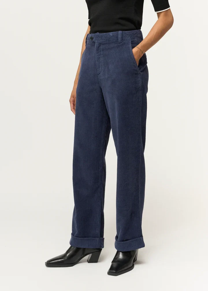 Pieszak Birkin Weekend Pant Stunning Corduroy Deep Navy Blue - Image 3