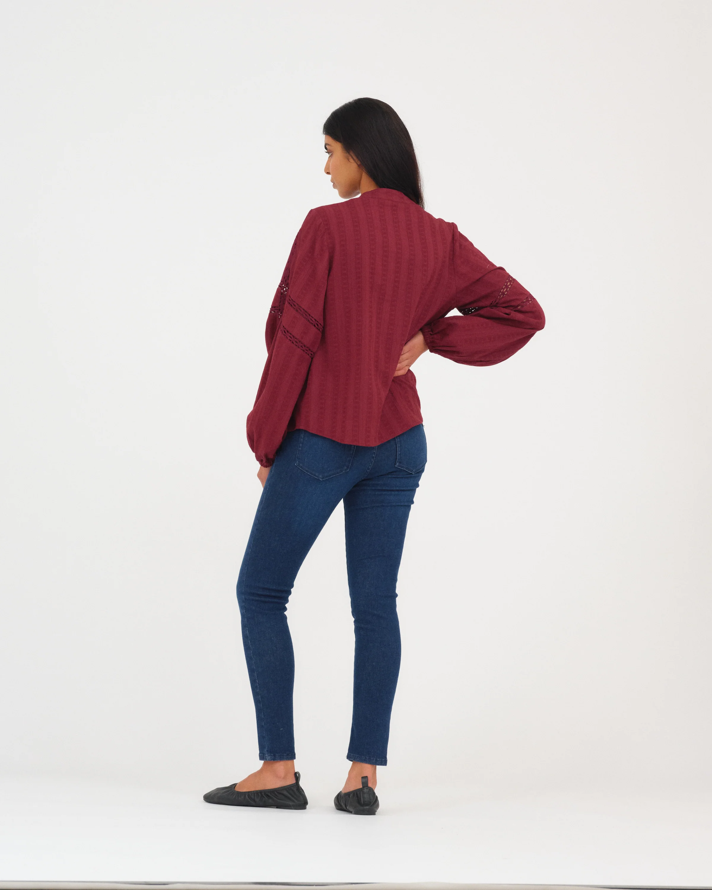 Pieszak Frida Lace Blouse Rasin Red - Image 3
