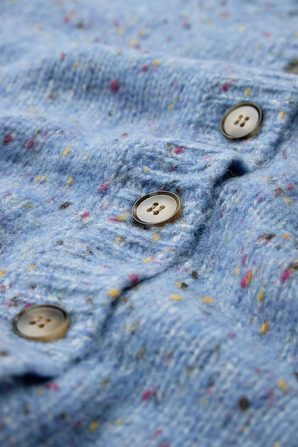 Pieszak PD-Holly Button High Neck Knit 550 Blue Mist - Image 3