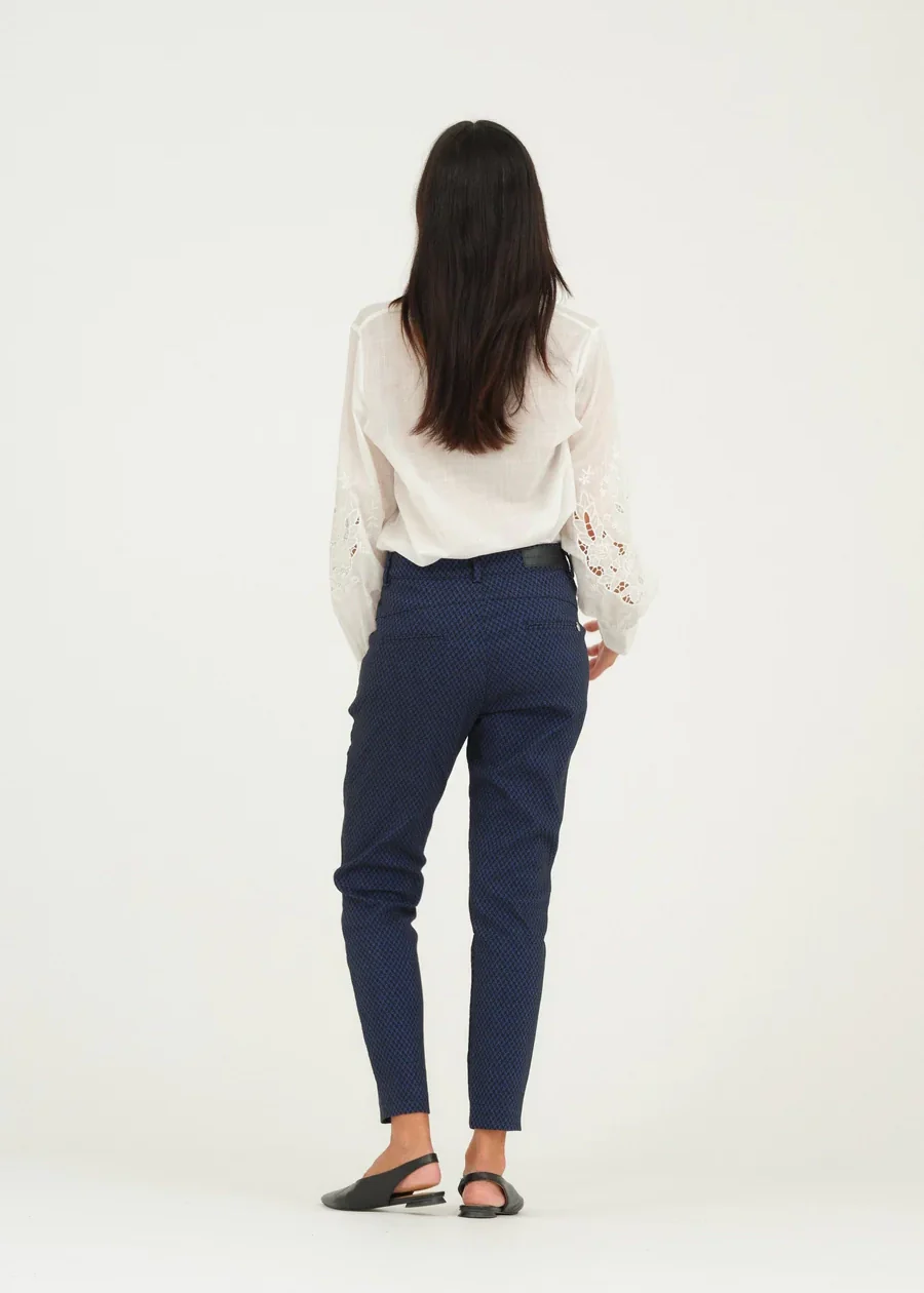 Pieszak Melanie Jacquard Pant Indigo Blue - Image 4