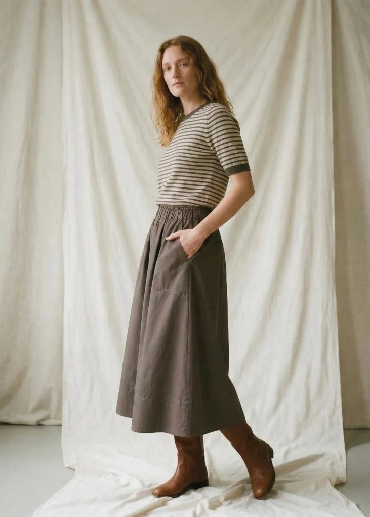 La Rouge Sailor Knit S/S Sand/brown stripe - Image 4