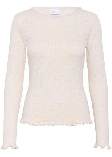 Saint Tropez GruSZ Blouse Rice Melange - Image 2