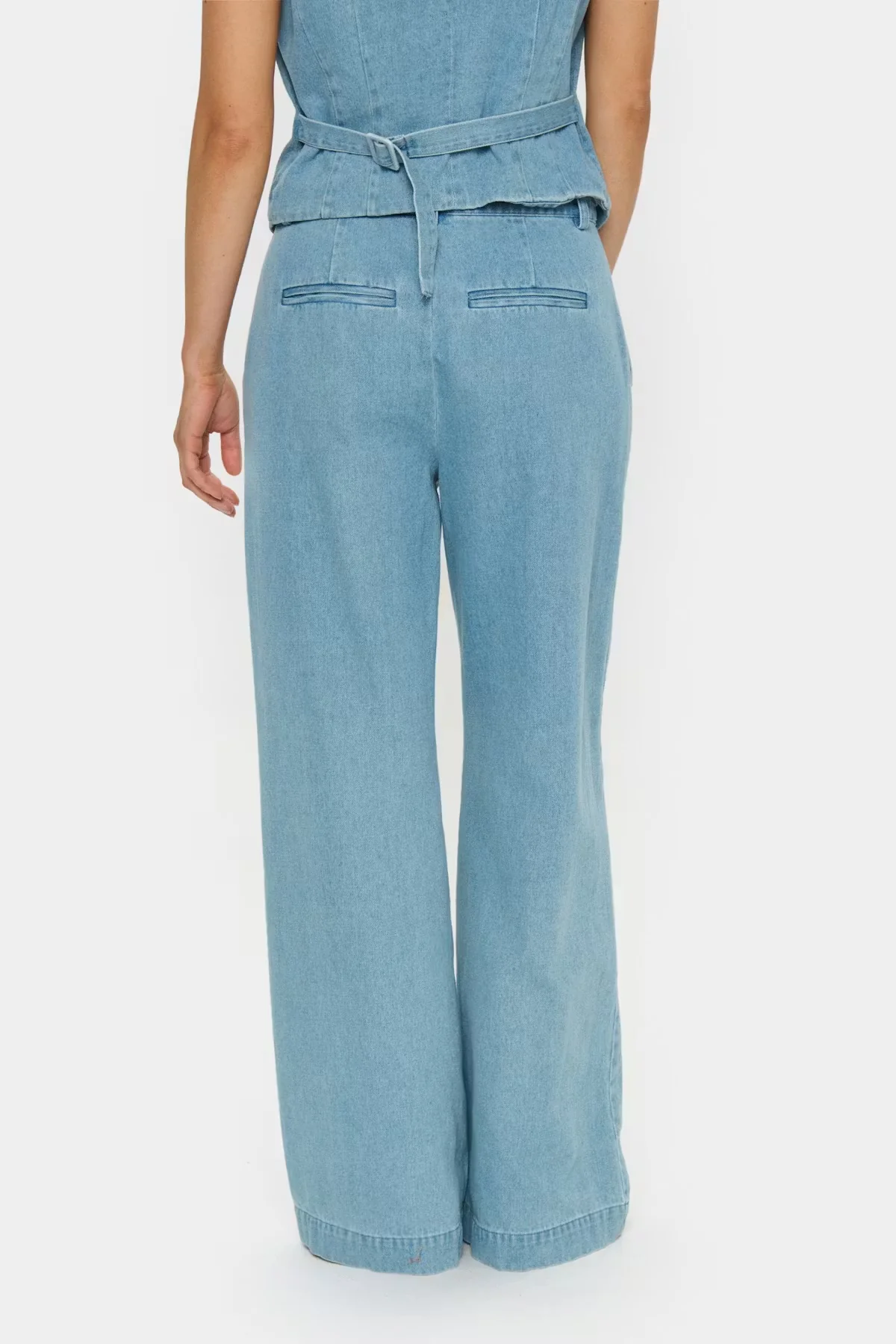 Saint Tropez JaclynSZ Pants Light Blue Denim - Image 5
