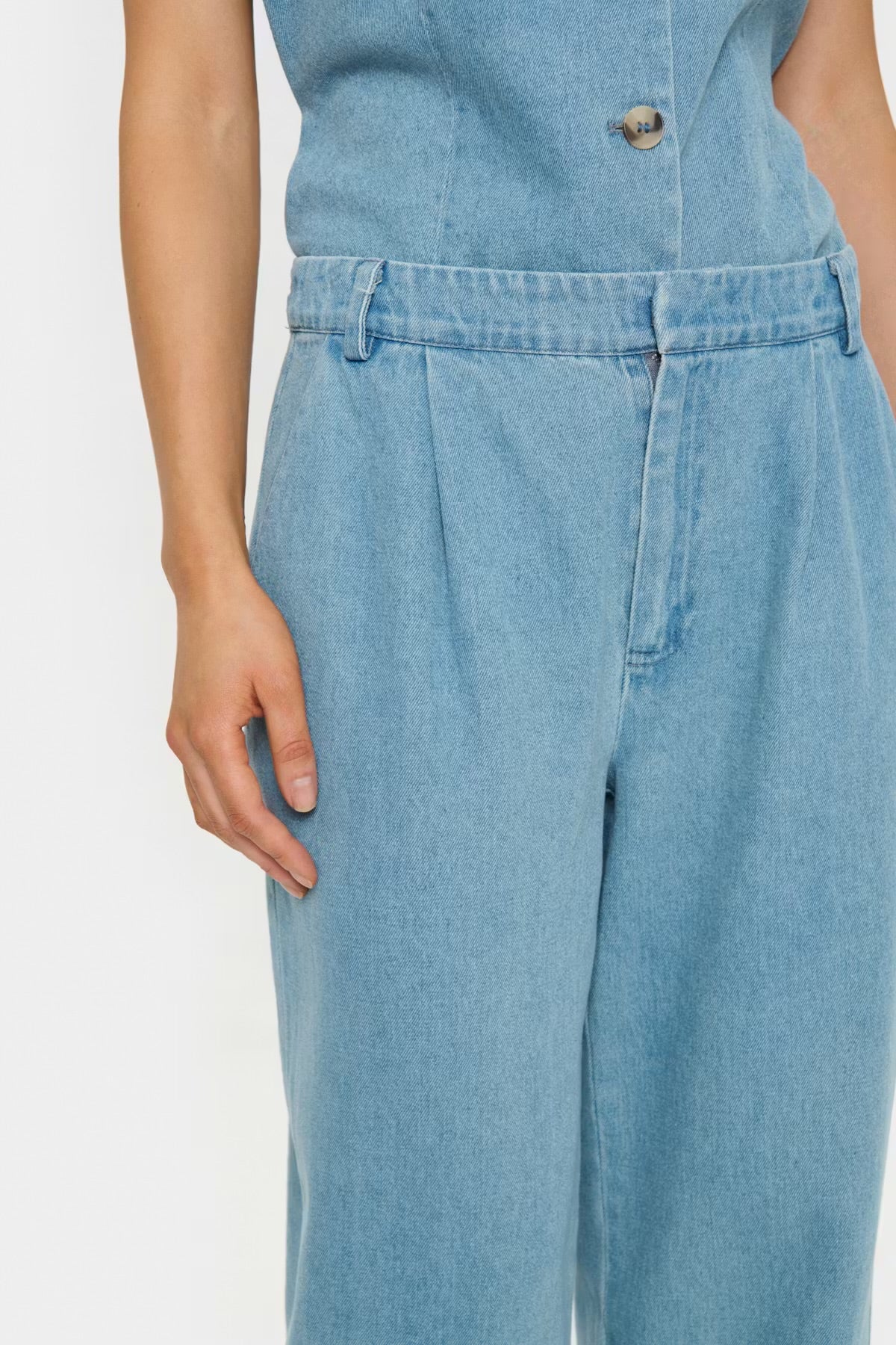 Saint Tropez JaclynSZ Pants Light Blue Denim - Image 6