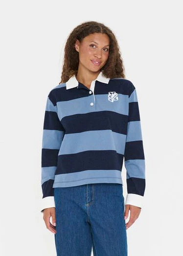 Saint Tropez Megsz Sweatshirt Vintage Baritone Blue - Image 2