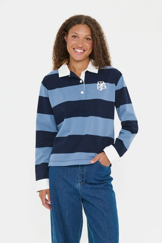 Saint Tropez Megsz Sweatshirt Vintage Baritone Blue - Image 3